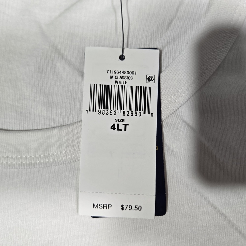 Polo Ralph Lauren Mens 4XLT White T Shirt Embroidered Logo Blue Pony Cotton $80 - Picture 4 of 9